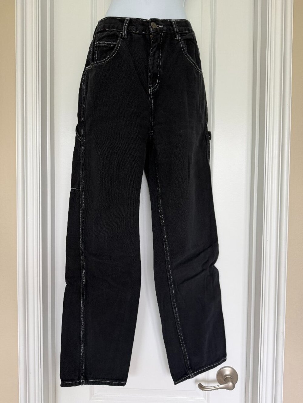 Motel Rocks Carpenter Parallel Jeans Washed Black - XS/33L
